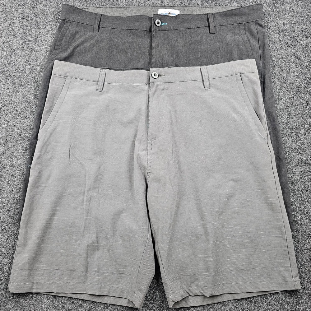 Burnside Maui Water Wear Hybrid Golf Shorts 2 Pack Mens Size 40 Gray Stretch